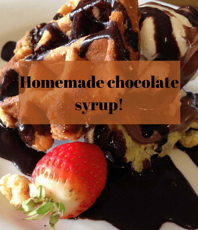 Homemade chocolate syrup