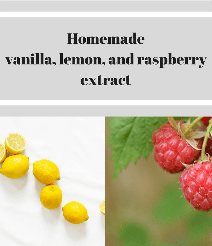 Lemon, vanilla, raspberry, mint and more! Homemade extracts!