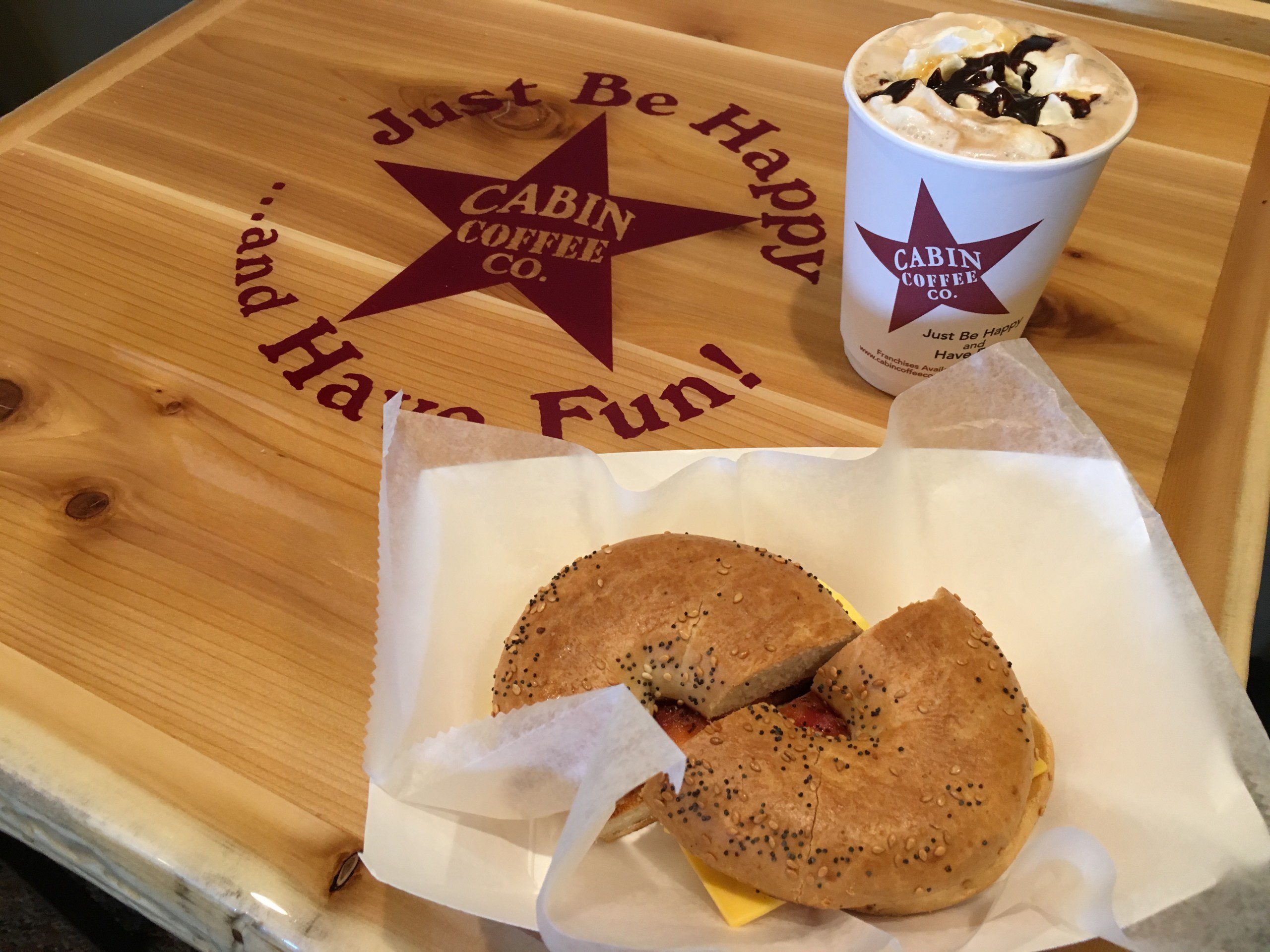 Hot coffee, delicious food and happy employees at Cabin Coffee in Albert Lea