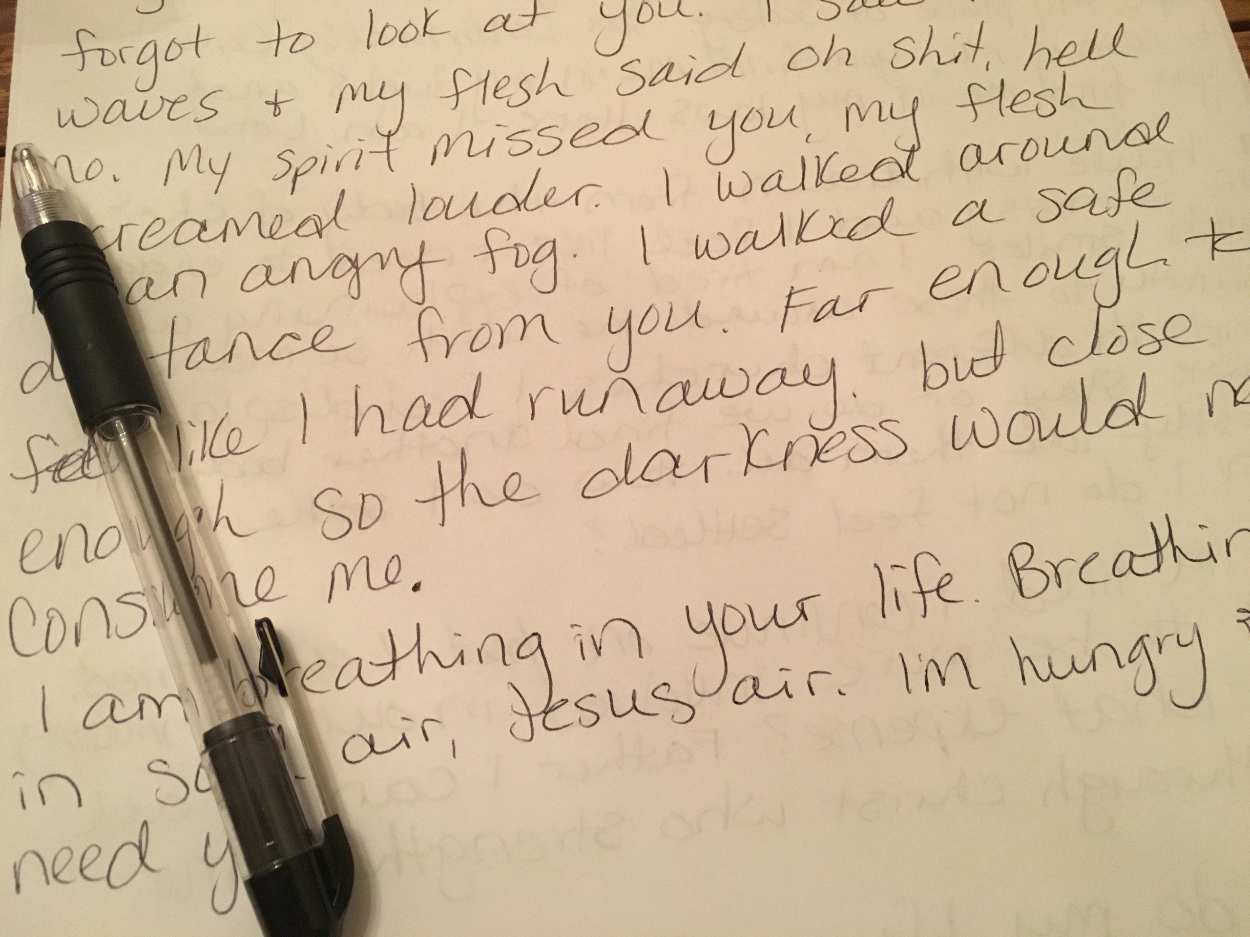 The moments I stop writing